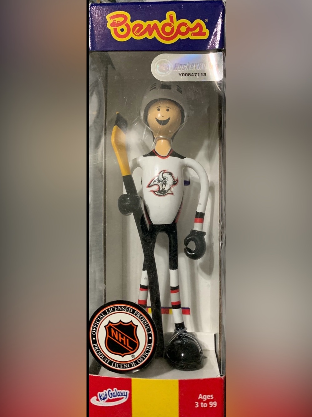 Vintage 2001 NHL Buffalo Sabres Bendos Captain Bendo Figure NIP Sealed
